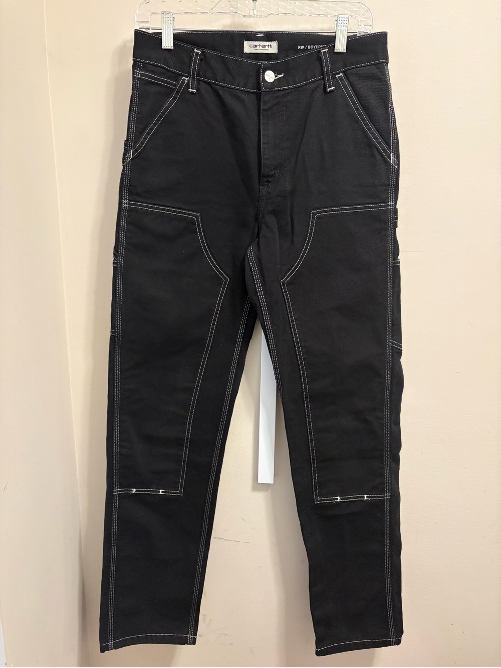 Carhartt WIP Ruck Double Knee Pant Black Contrast Stitch Size 27 Workwear